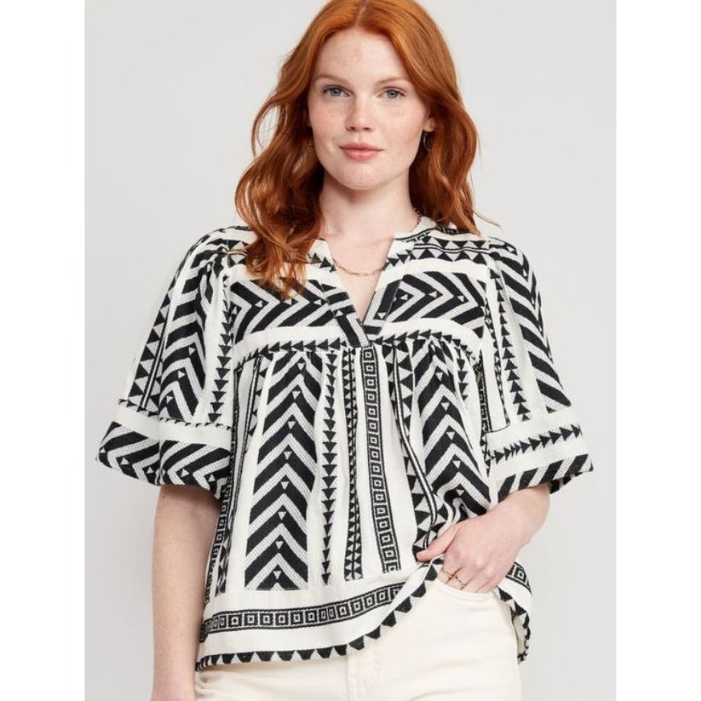 Old Navy Aztec V Neck Top